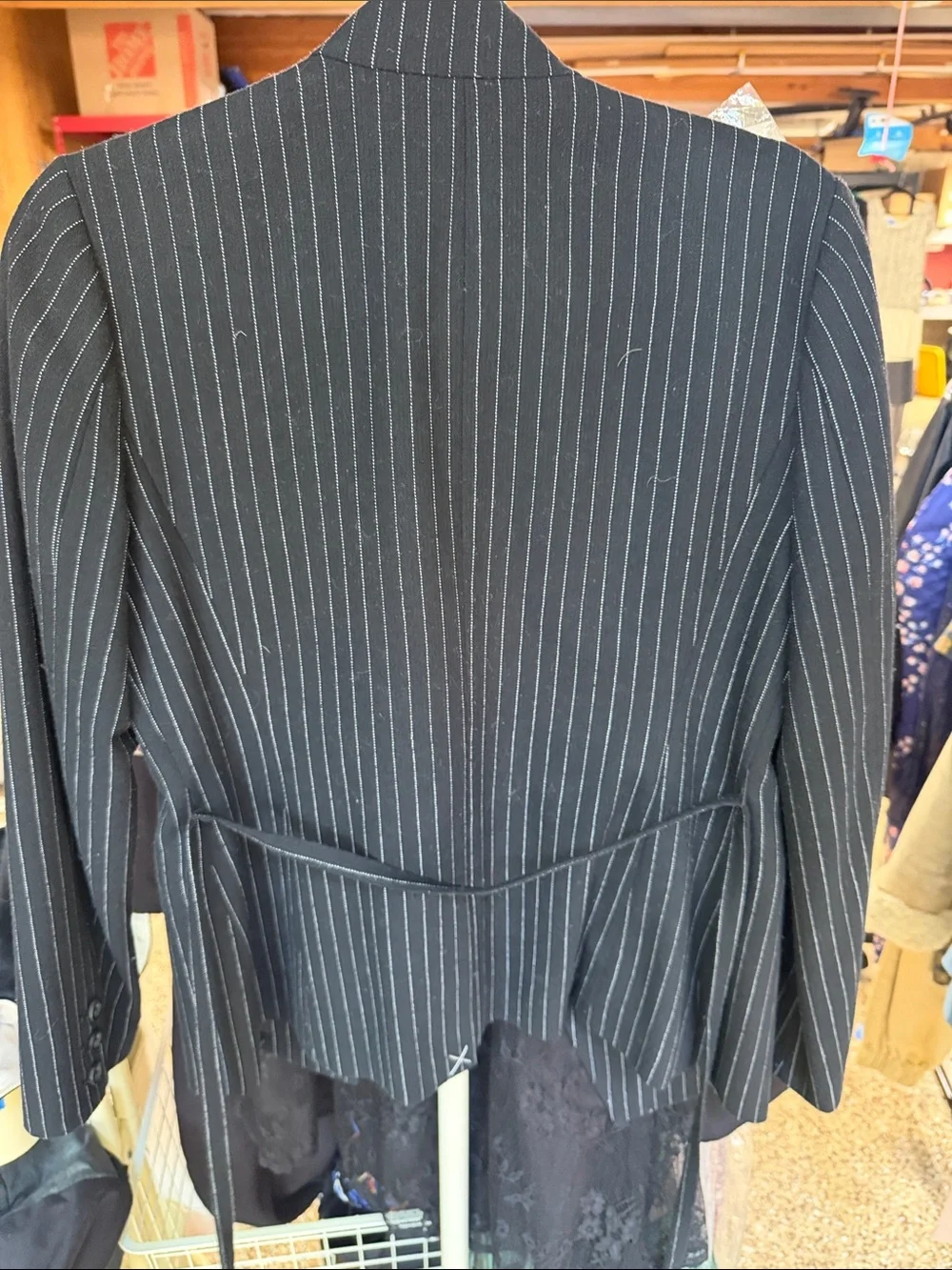Madewell Black Pinstripe Blazer - Classic Tailored Sport Coat